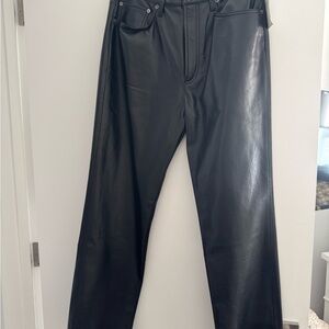 Agolde Recycled Leather 90s Pinch Waist Pants